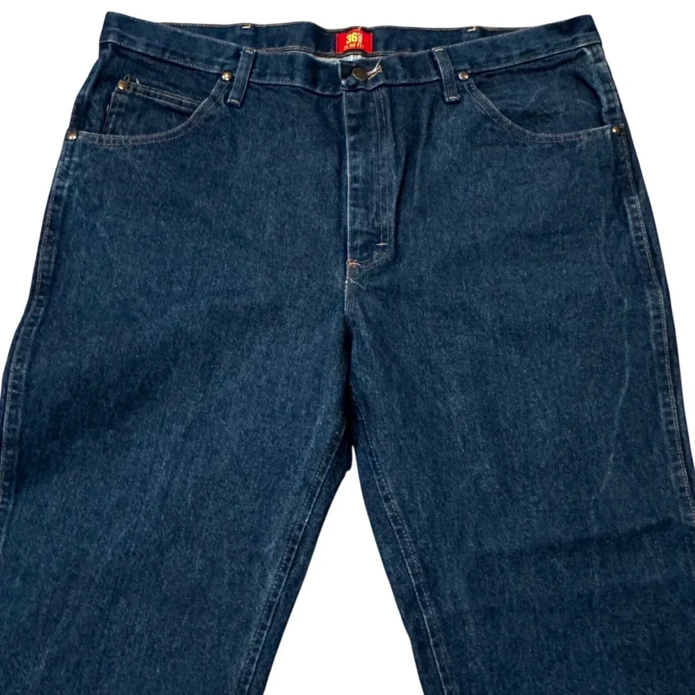Wrangler 36MWZ Cowboy Cut Slim Fit Jeans Mens 40x32 Blue Indigo Denim 36MWZPD